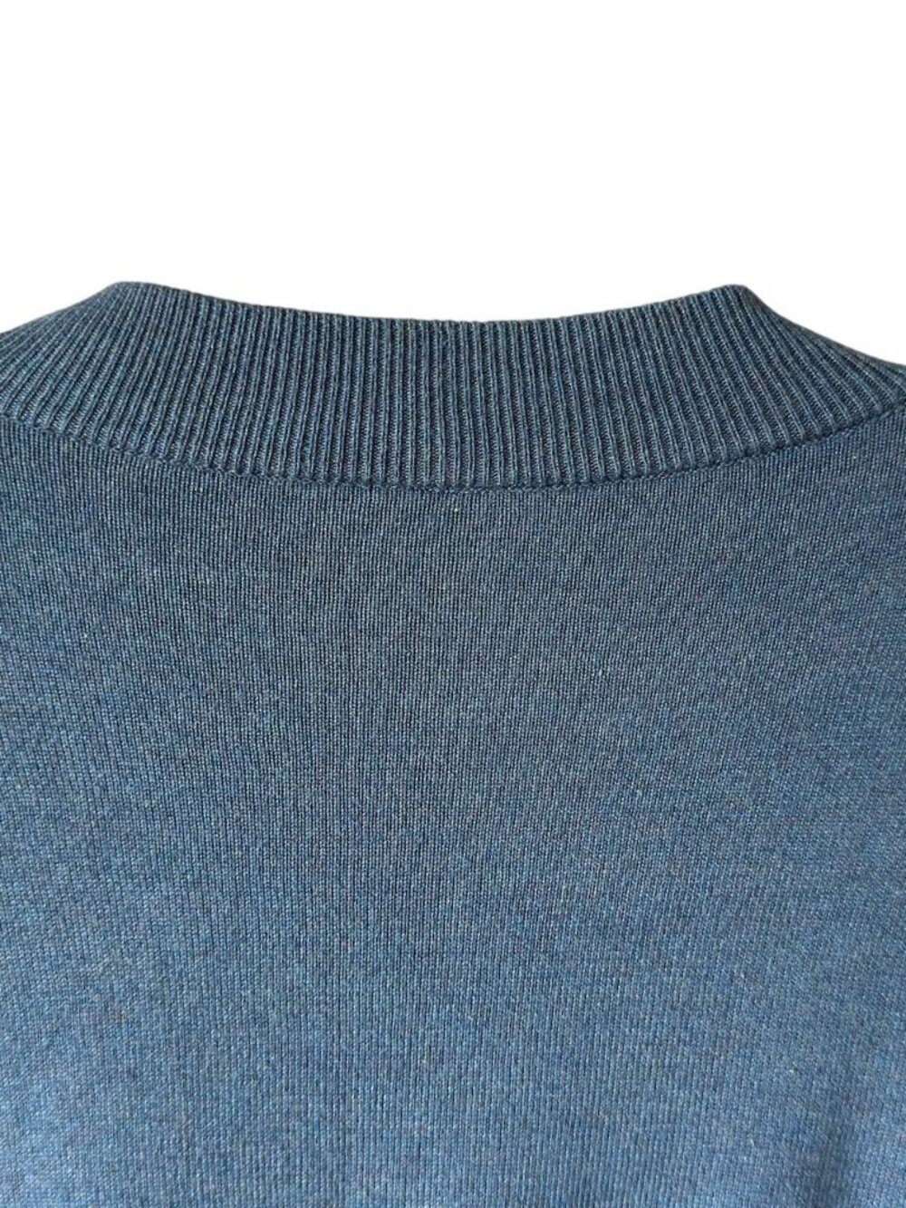 Vtg Paul Fredrick Mens S Sweater Ice Blue Diamond Silk Blend Long Sleeve Crew - Picture 11 of 16